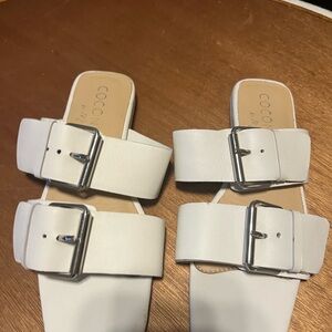 Coconuts by Matisse White Buckle Sandals